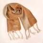 Personalised Camel Two Tone Winter Scarf, thumbnail 5 of 5