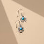 Infinity Universe Turquoise Silver Earrings, thumbnail 6 of 11