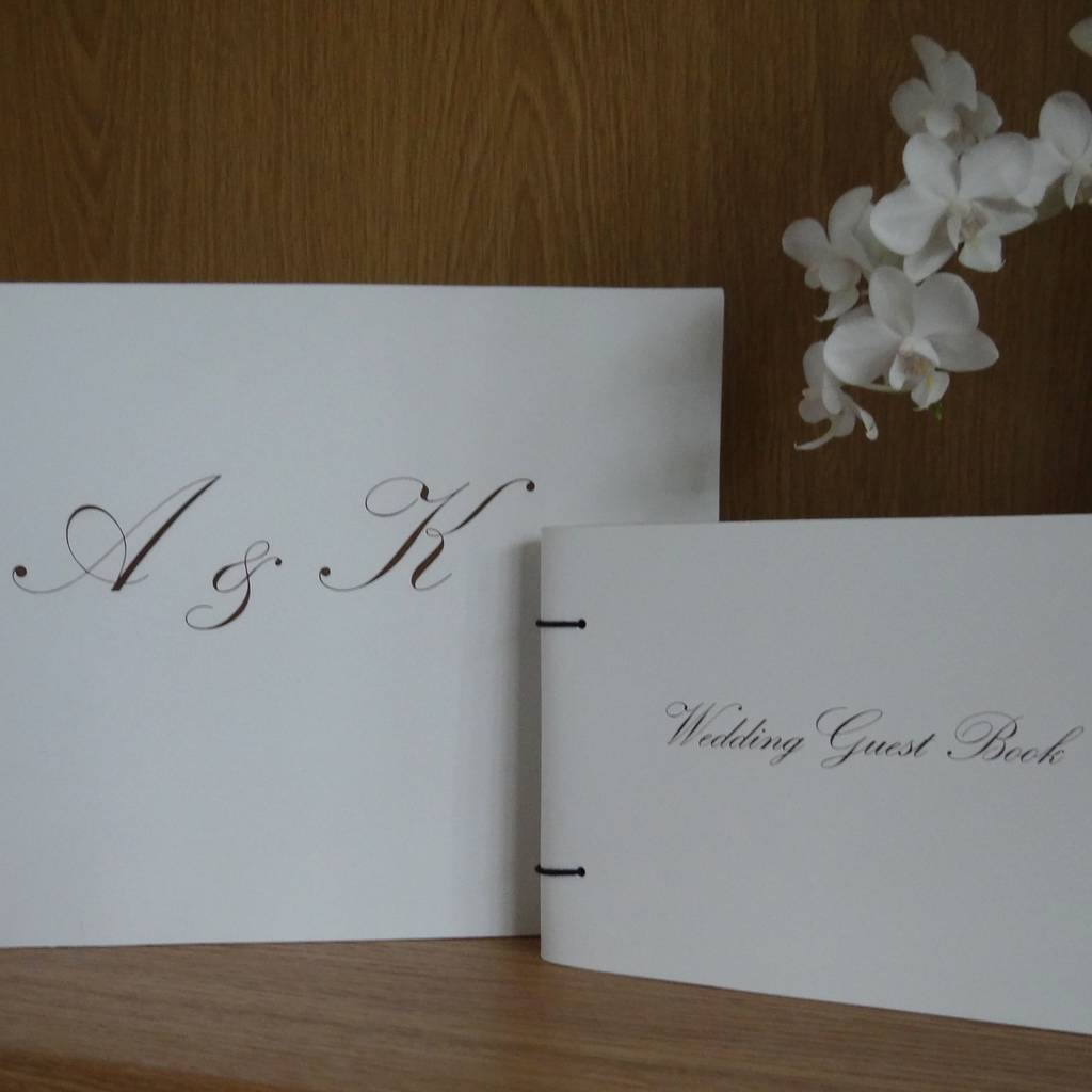 personalised leather wedding guest book by artbox ...