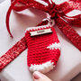Personalised Mini Stocking Gift Tag, thumbnail 1 of 2