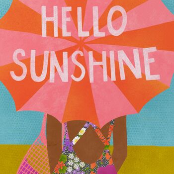 Hello Sunshine Summer Swimsuit Print, 3 of 7