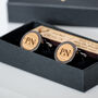 Personalised Whisky Wood Cufflinks, thumbnail 8 of 8