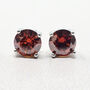 Garnet 1ct Moissanite Crystal Sterling Silver Earrings, thumbnail 1 of 6