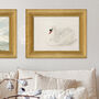 Swan Painting Print, Framed Or Unframed Circa 1700s, thumbnail 1 of 11