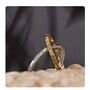 Cannes D'or Gold Ombré Vintage Pavé Row Charm Bangle, thumbnail 3 of 4