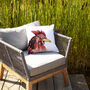 Inky Chicken Outdoor Cushion For Garden Furniture, thumbnail 3 of 8