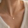 Gold Plated Four Leaf Clover Necklace, thumbnail 1 of 7