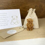 A Little Brown Pocket Teddy Bear Hug Thinking Of You Gift, thumbnail 1 of 7