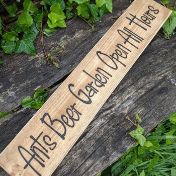 Personalised Vintage Wooden Garden And Bar Signs, 8 of 10