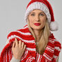 Adult Candy Cane Scarf Knitting Kit, thumbnail 3 of 3