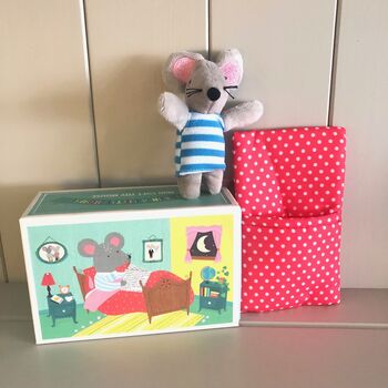 Personalised Baby Mouse In Matchbox Bed, 3 of 4