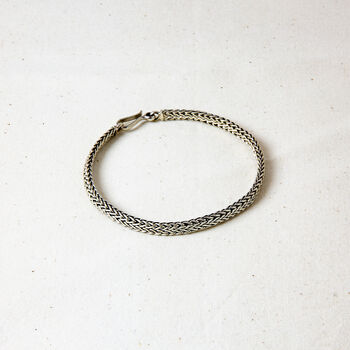 Sterling Silver Boho Rope Bracelet, 3 of 4