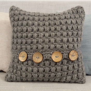 Puff Stitch Cushion Crochet Kit, 3 of 6