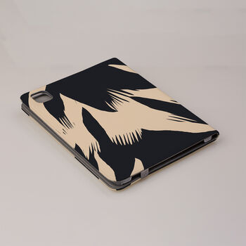 Abstract Monochrome Vegan Leather iPad Pro Folio Case, 5 of 7
