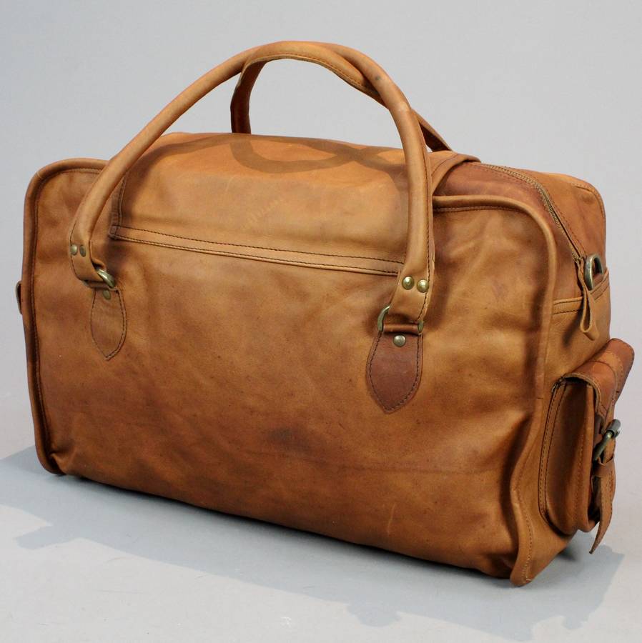 vintage style leather cabin bag by vintage child | notonthehighstreet.com