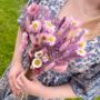 Lilac Dried Flower Arrangement With Daisies, thumbnail 3 of 4