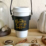 Coffee Cup Sleeve, Books And Coffee Or Books And Tea, thumbnail 6 of 6