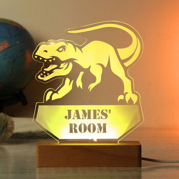 Personalised Dinosaur T Rex LED Night Light, 9 of 12