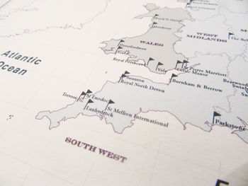 Great British Golf Courses Map Print, 2 of 4