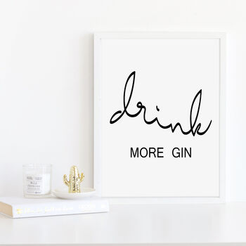 Gin Typography Art Print, 7 of 9