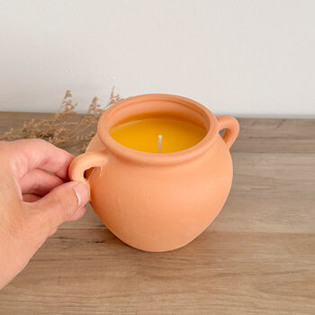 Terracotta Citronella Candle Outdoor Insect Repellent, 2 of 5
