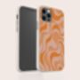 Orange Marble Eco Friendly, Biodegradable Phone Case, thumbnail 3 of 8