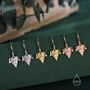 Sterling Silver Ivy Leaf Drop Hook Earrings, thumbnail 3 of 12