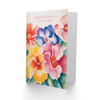 Flowers Spring Floral Pastel Nana Birthday Card, 2 of 4