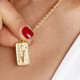 Tarot Card Tag Necklace With Gems 18ct Gold Plated, thumbnail 1 of 12