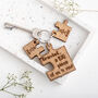 Personalised Family Puzzle Piece Keyring And Charm Set, thumbnail 1 of 3