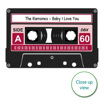 Personalised Cassette Tape Print, 8 of 10