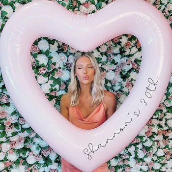 Personalised Pink Heart Pool Float, 2 of 8