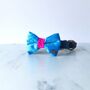 Pink And Blue Velvet Dog Bow Tie, thumbnail 3 of 3