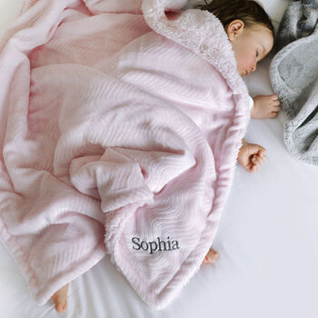 Personalised Pink Sherpa Blanket Elephant Comforter Set, 8 of 11