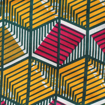 Pink And Yellow Geometric African Print Lampshade, 7 of 7