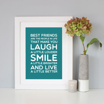 'Best Friend' Gift Quote Print, 9 of 12