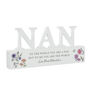 Personalised Wild Flowers Nan Wooden Ornament, thumbnail 5 of 5