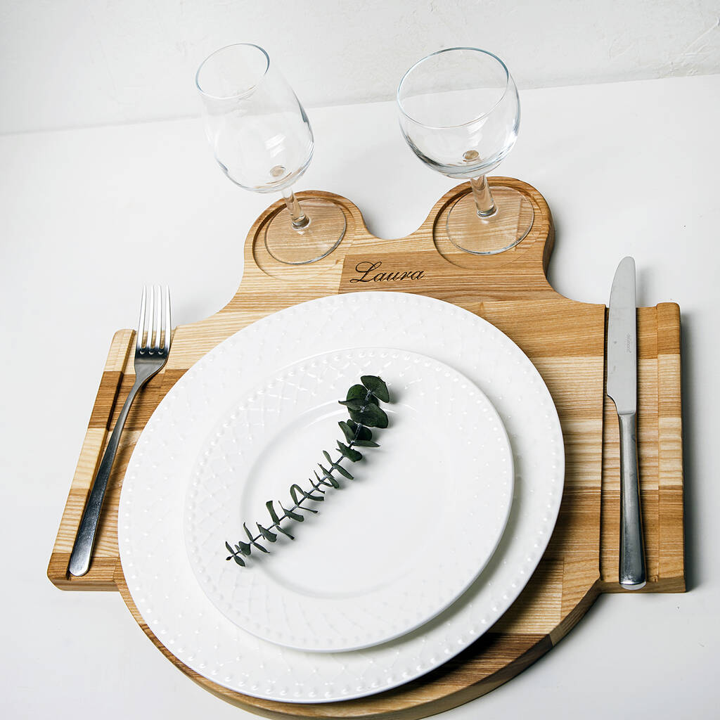 Eco Living Personalised Wood Placemats By Natural Gift Store