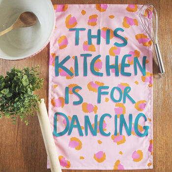 This Kitchen Is For Dancing Tea Towel, 2 of 5