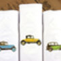 Vintage Cars Handkerchiefs Set, thumbnail 2 of 3