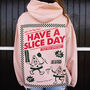 Have A Slice Day Women's Back Print Pizza Hoodie, thumbnail 1 of 3