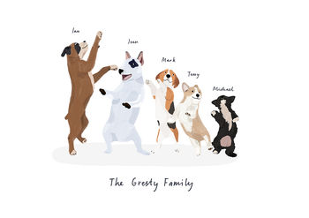 Personalised Dog Family Print, 2 of 2