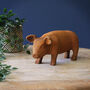 Large Cold Cast Iron Pig Ornament, thumbnail 2 of 4