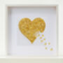 Framed Golden Wedding Anniversary 3D Butterfly Heart, thumbnail 2 of 12