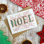 Noel Folk Lettering Christmas Card, thumbnail 1 of 3