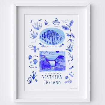 Northern Ireland Art Print Blue Portuguese Tiles, 2 of 2