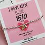 Valentines I Love You For Xx Days Bracelet, thumbnail 2 of 7
