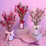 Valentines Dried Flower Gift With Vase, thumbnail 3 of 6
