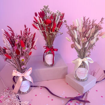 Valentines Dried Flower Gift With Vase, 3 of 6