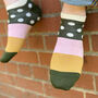 Mayfair Cream And Lux Taylor Turquoise Men Trainer Socks, thumbnail 5 of 5